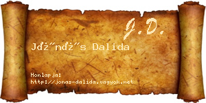 Jónás Dalida névjegykártya